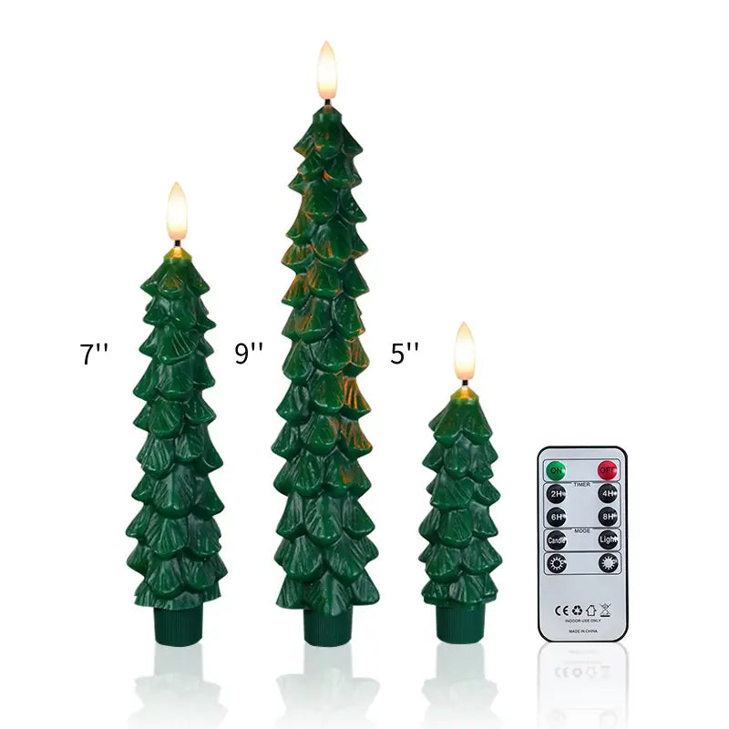 Hot Sale 50% OFF🔥Flameless Taper Candles - Christmas Tree LED Candles🎄