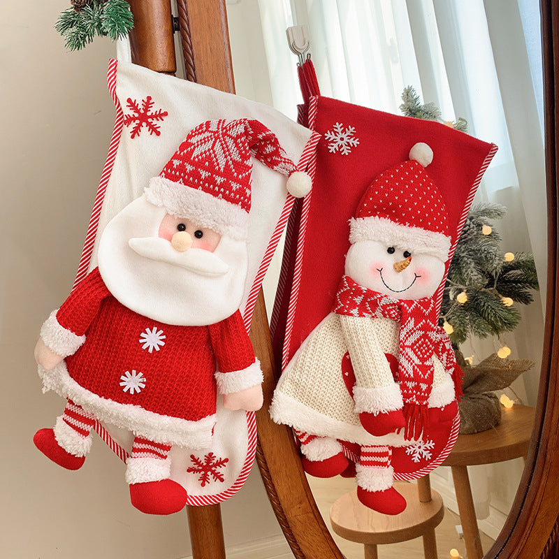 18" Christmas Stocking Classic Large Stockings Santa, Snowman