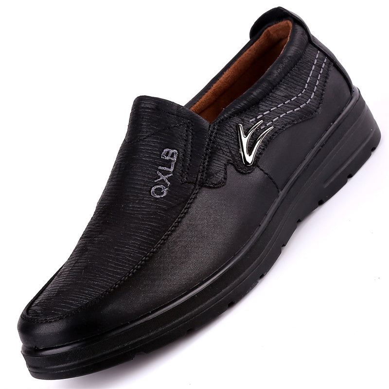 (⏰Last day 40% OFF🔥)Men's Genuine Leather Breathable Lightweight Slip-On Orthopedic Walking Shoes