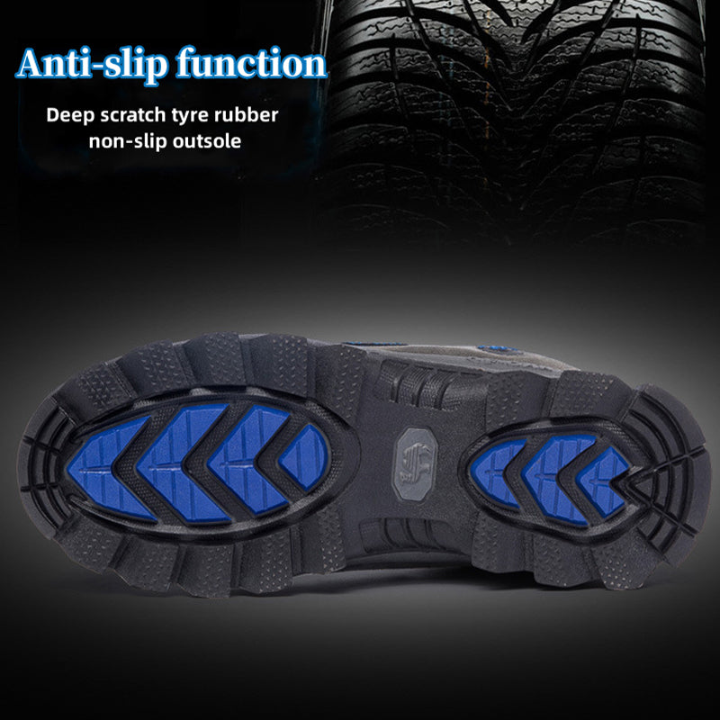 Men's Genuine Leather Comfy Arch Support Hiking Orthopedic Shoes