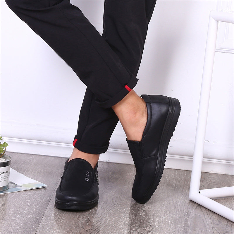 (⏰Last day 40% OFF🔥)Men's Genuine Leather Breathable Lightweight Slip-On Orthopedic Walking Shoes