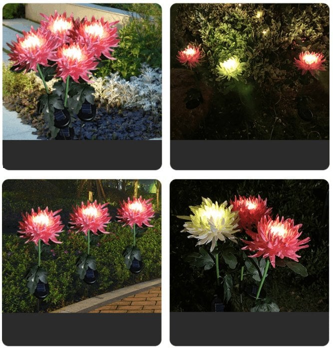🔥Hot Sale-49% OFF🔥Outdoor Solar Chrysanthemum Garden Light✨