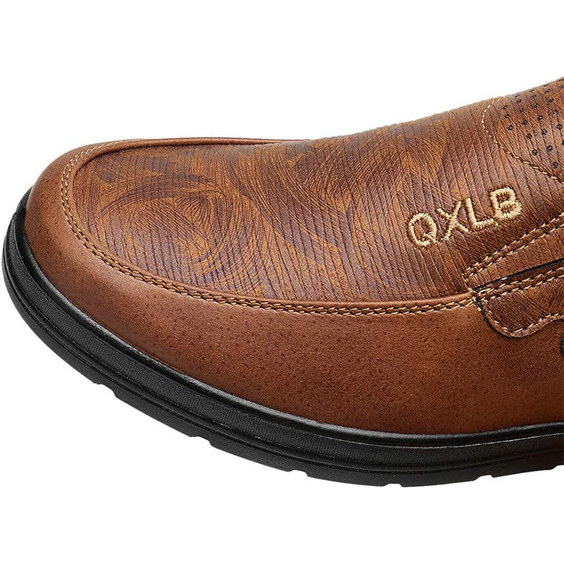 (⏰Last day 40% OFF🔥)Men's Genuine Leather Breathable Lightweight Slip-On Orthopedic Walking Shoes