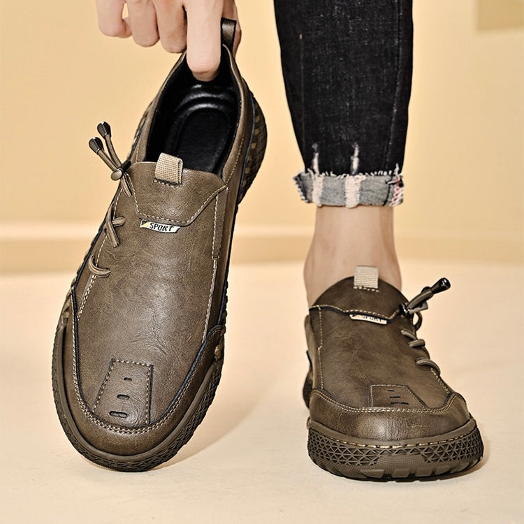 Behavory™⏰Promotion - 70% OFF🔥Men's Handmade Genuine Leather Glue-Free Slip-on Orthopedic Shoes