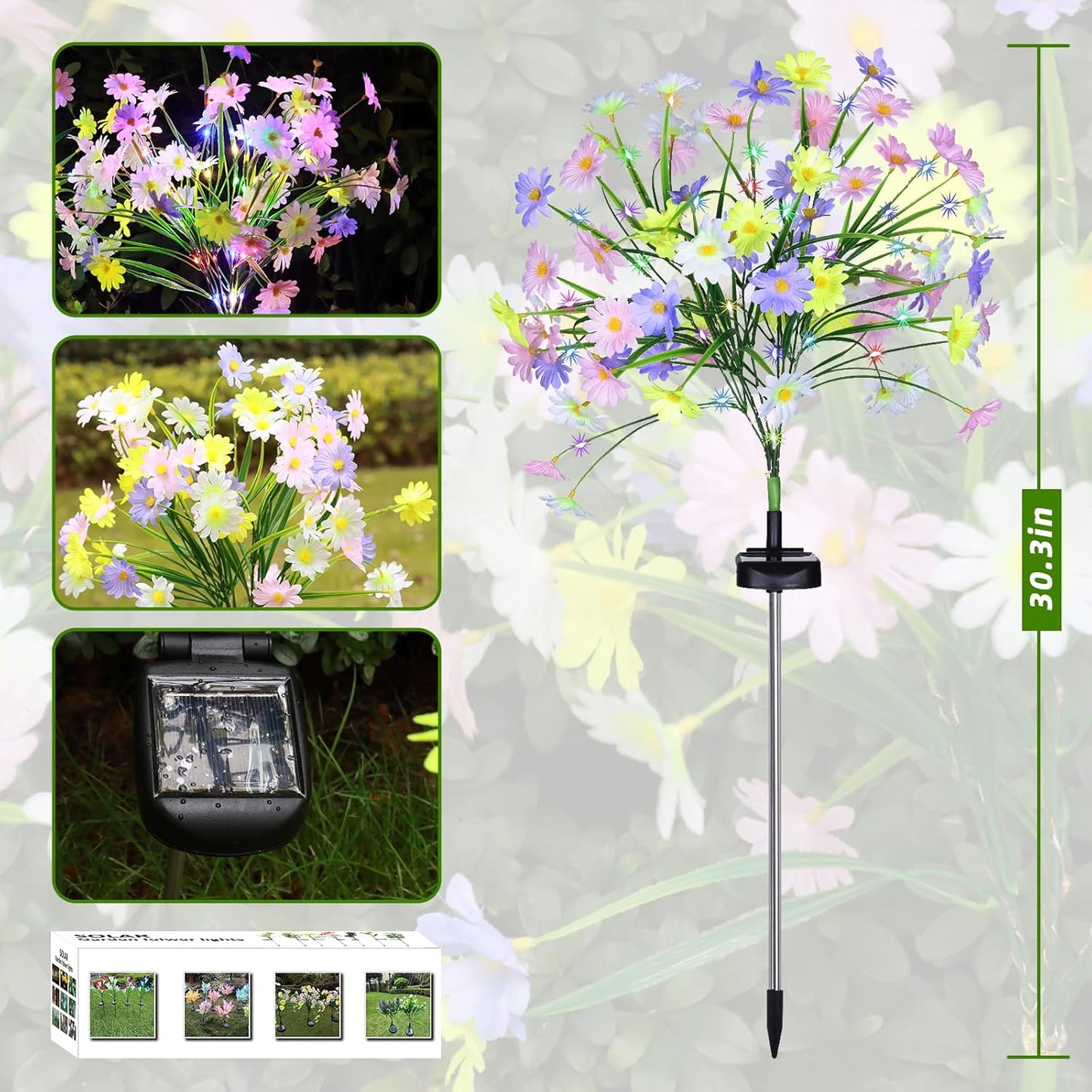 🔥Hot Sale-64% OFF🔥-🌼Solar Multi-Color Daisy Flower Lights✨