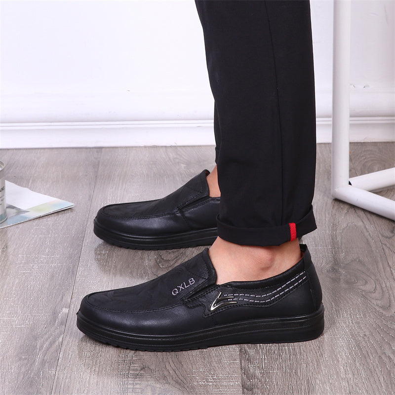 (⏰Last day 40% OFF🔥)Men's Genuine Leather Breathable Lightweight Slip-On Orthopedic Walking Shoes