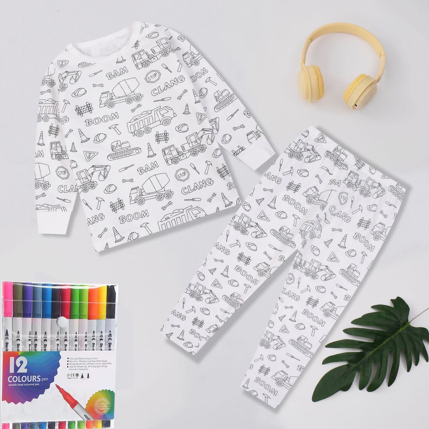 🖌️🎨Kids Coloring Pajamas Set