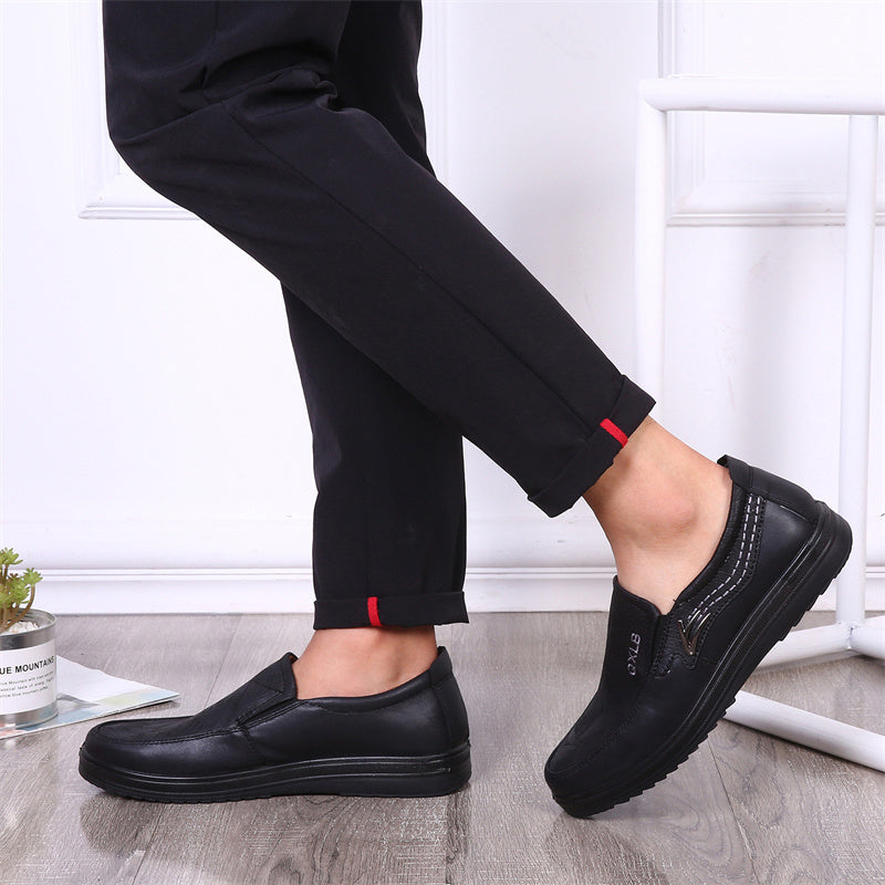 (⏰Last day 40% OFF🔥)Men's Genuine Leather Breathable Lightweight Slip-On Orthopedic Walking Shoes