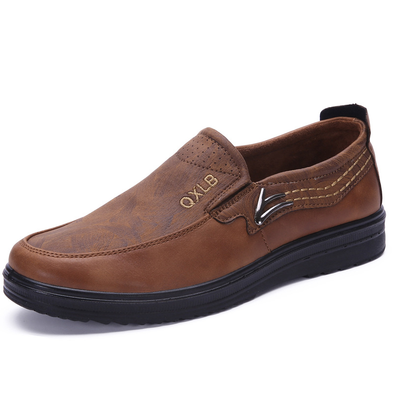 (⏰Last day 40% OFF🔥)Men's Genuine Leather Breathable Lightweight Slip-On Orthopedic Walking Shoes
