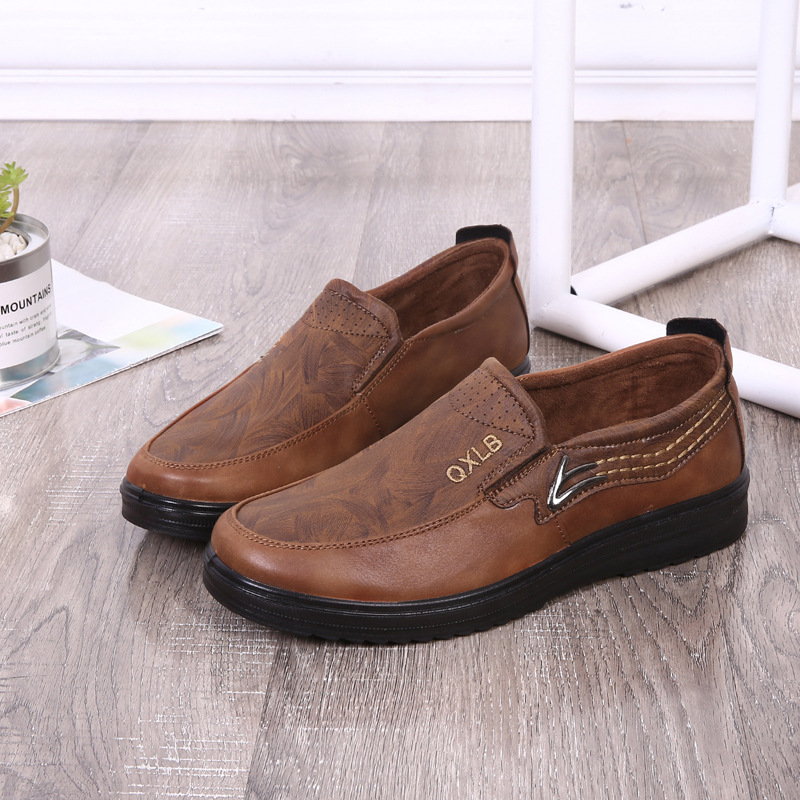 (⏰Last day 40% OFF🔥)Men's Genuine Leather Breathable Lightweight Slip-On Orthopedic Walking Shoes