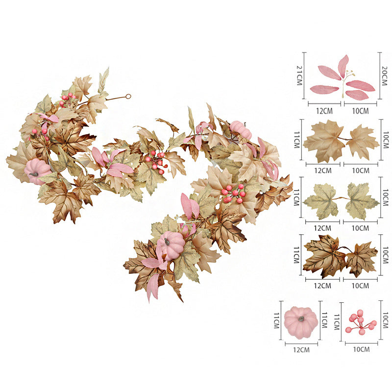 🍁Special Fall Sale 49% OFF-Fall Wreath with Pumpkin Maple Leaves🎃