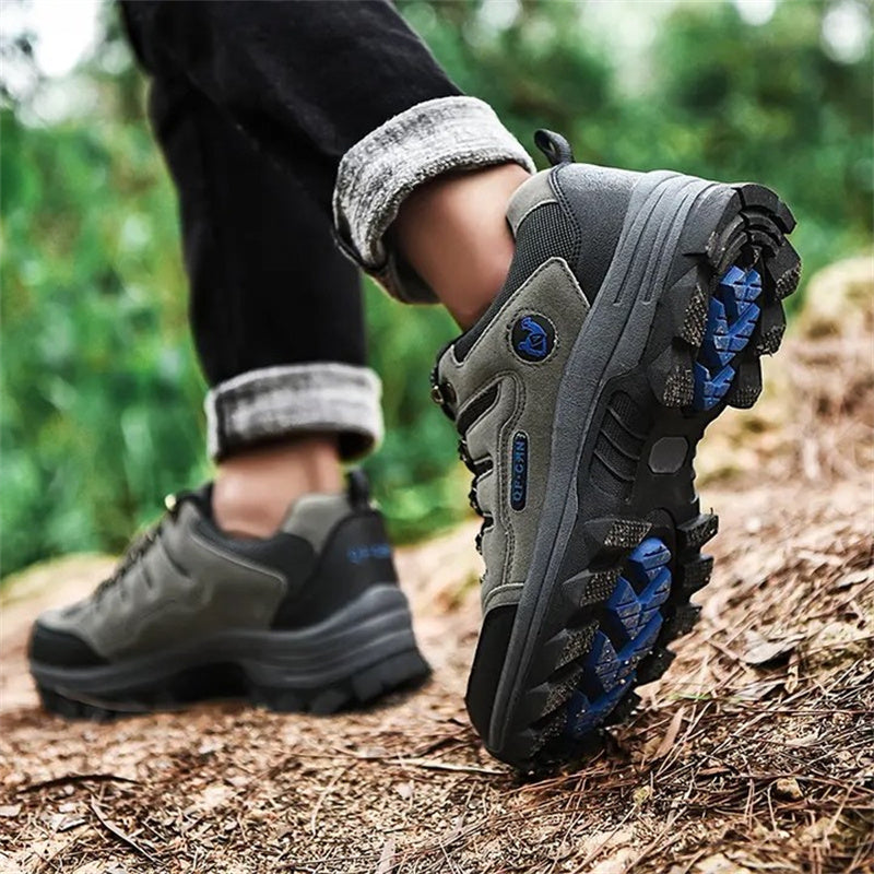 Men's Genuine Leather Comfy Arch Support  Hiking Orthopedic Shoes