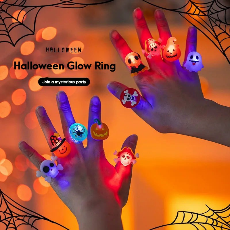 🔥Each under $1 🎃Halloween glowing ring💍