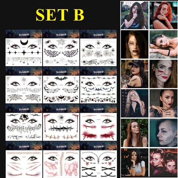 😈Halloween Prank Makeup Temporary Tattoo