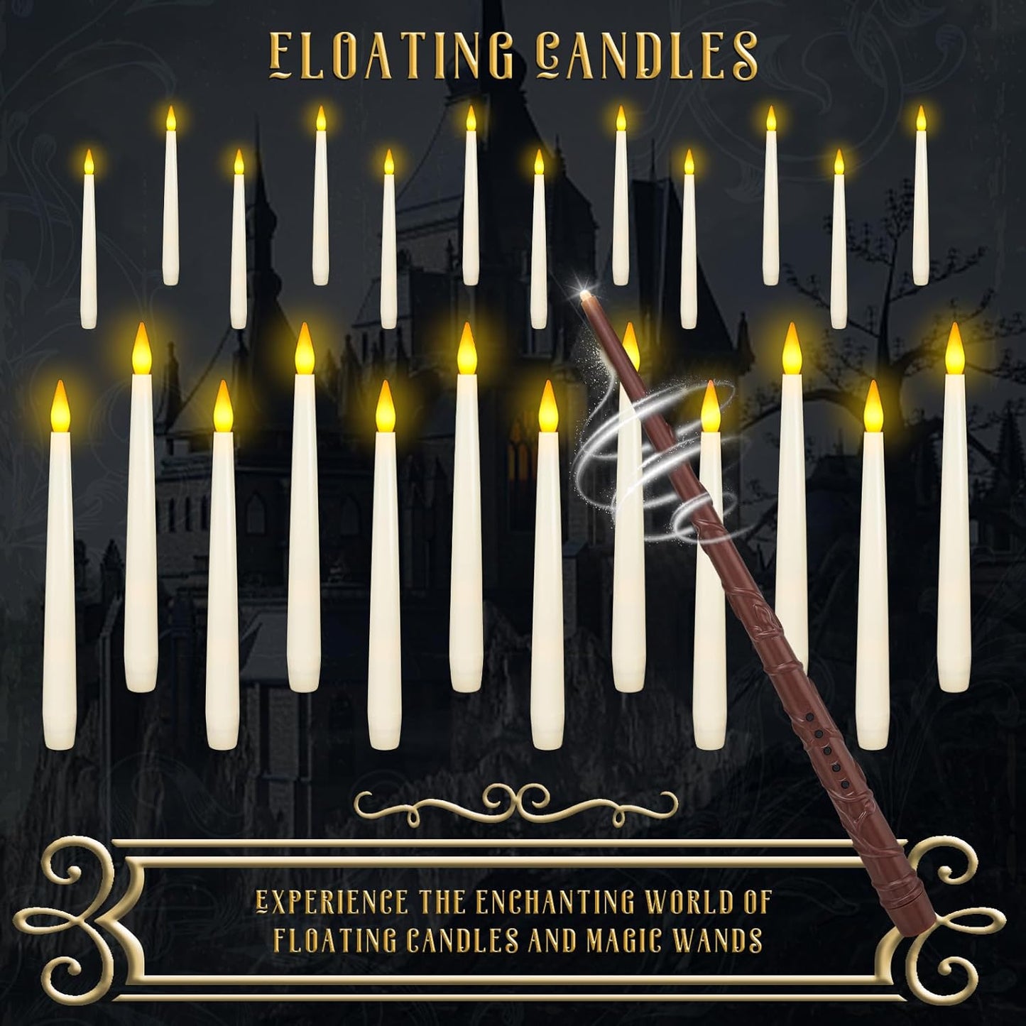 🧙Flameless Floating Candle Lights✨