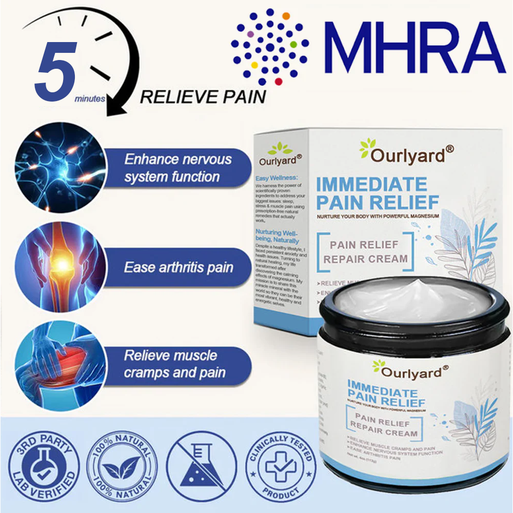 ✨Ourlyard® Magnesium Pain Healing Bone Cream (Treatment for arthritis, neuropathyy, rheumatic diseases, twitches, muscle spasms and sports injuries)