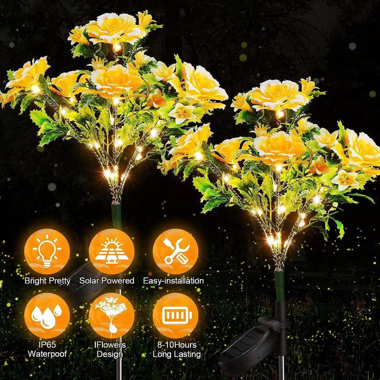 🔥Hot Sale-49% OFF🔥Carnation Solar Lights🎉