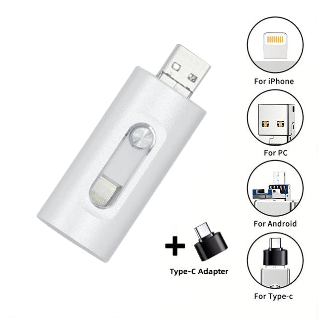 ⚡3 in 1 Flash Drive, Portable High Speed USB 3.0 Memory Storage📱