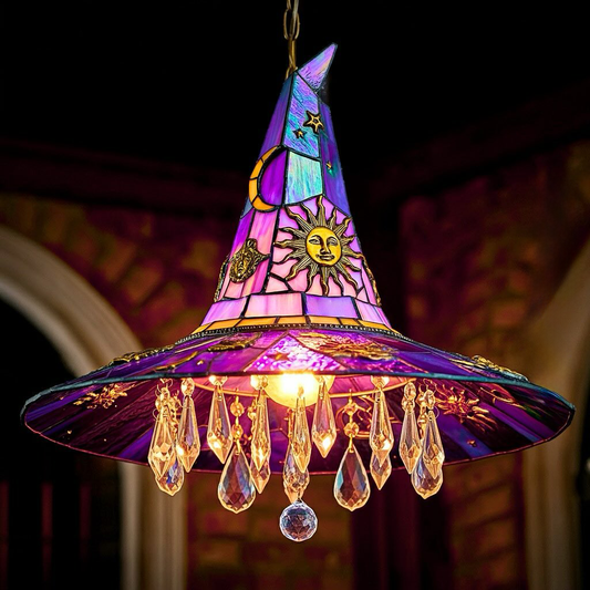 💥Hot Sale 50% OFF - Magical Witch Hat Stained Art Ornament
