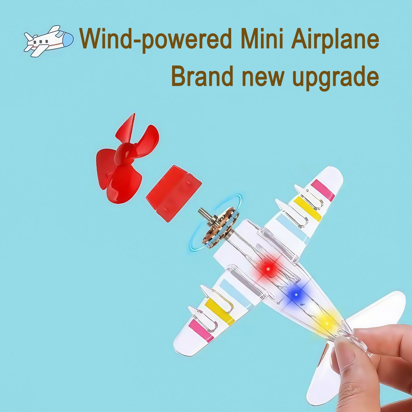 🔥 $9.99 On Sale Only Today✨Wind-powered Spinning Mini Airplane🛫