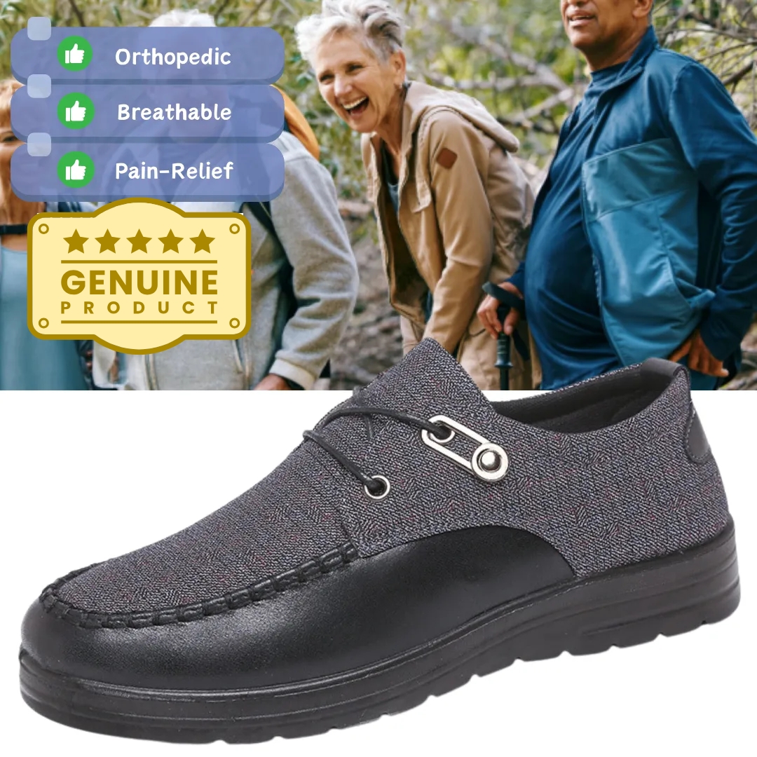 Men's Casual Canvas Shoes Waterproof Orthopedic Walking Shoes