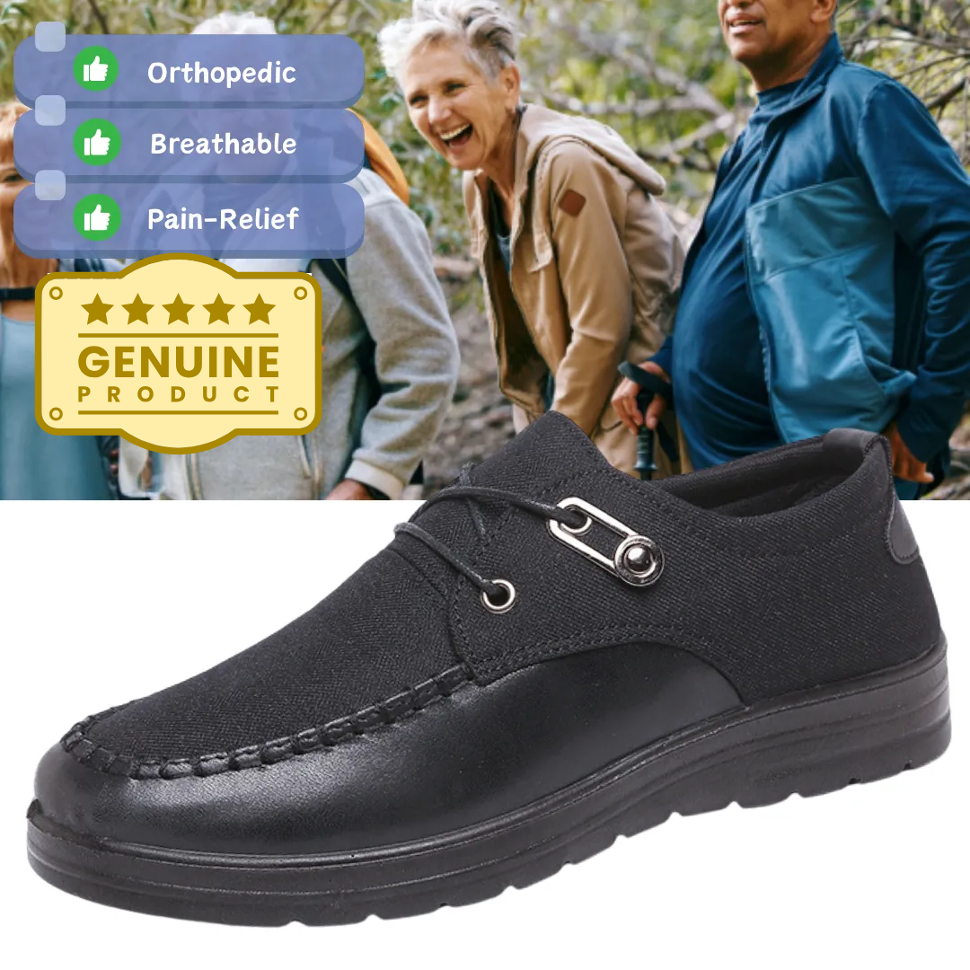 Men's Casual Canvas Shoes Waterproof Orthopedic Walking Shoes