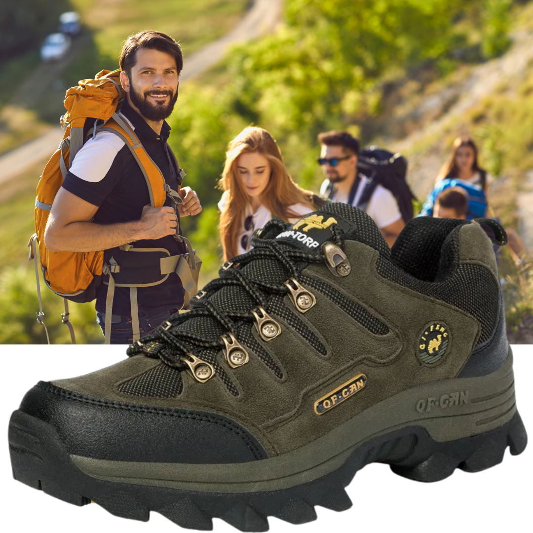 Men's Genuine Leather Comfy Arch Support  Hiking Orthopedic Shoes