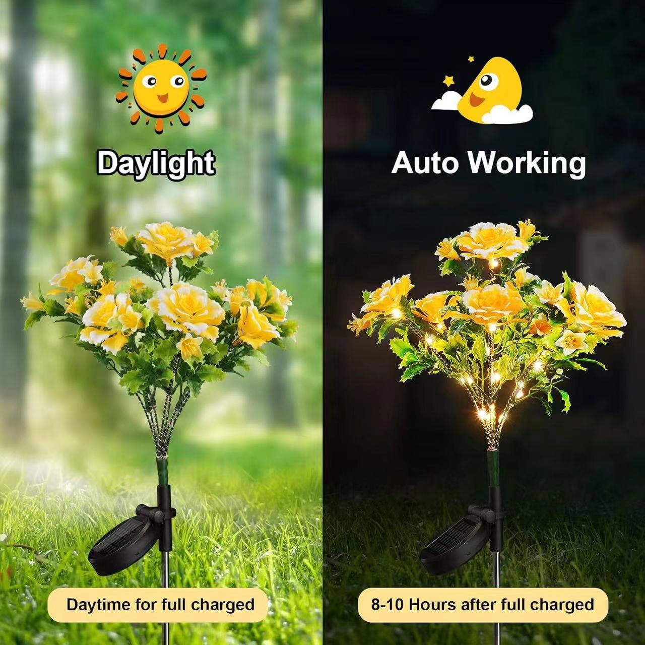 🔥Hot Sale-49% OFF🔥Carnation Solar Lights🎉