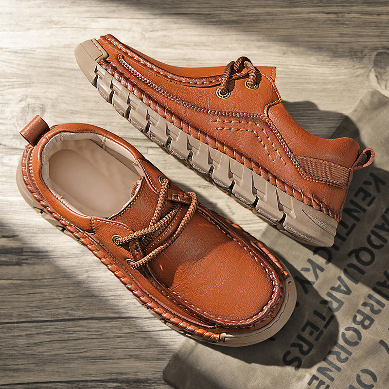 💥Last day of sale💥Men's Casual Comfortable Wear-Resistant Non-Slip Genuine Leather Hand-Sewn Futian Shoes