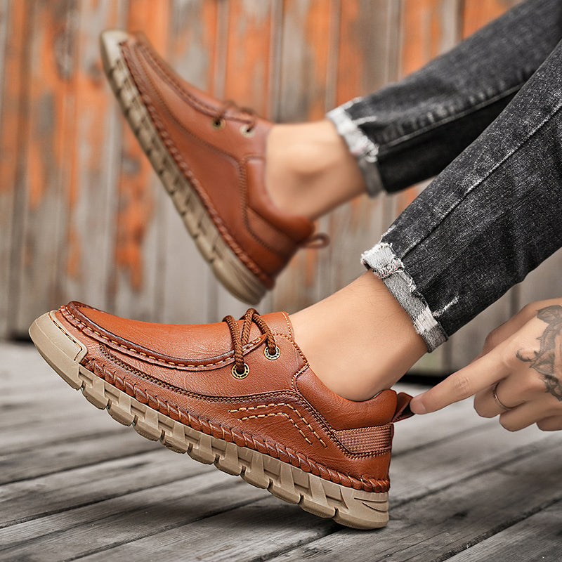 💥Last day of sale💥Men's Casual Comfortable Wear-Resistant Non-Slip Genuine Leather Hand-Sewn Futian Shoes