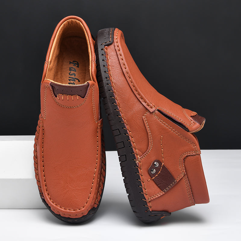 💥Last day deals💥Men's Casual Arch Support Non-slip Leather Slip-On Loafers