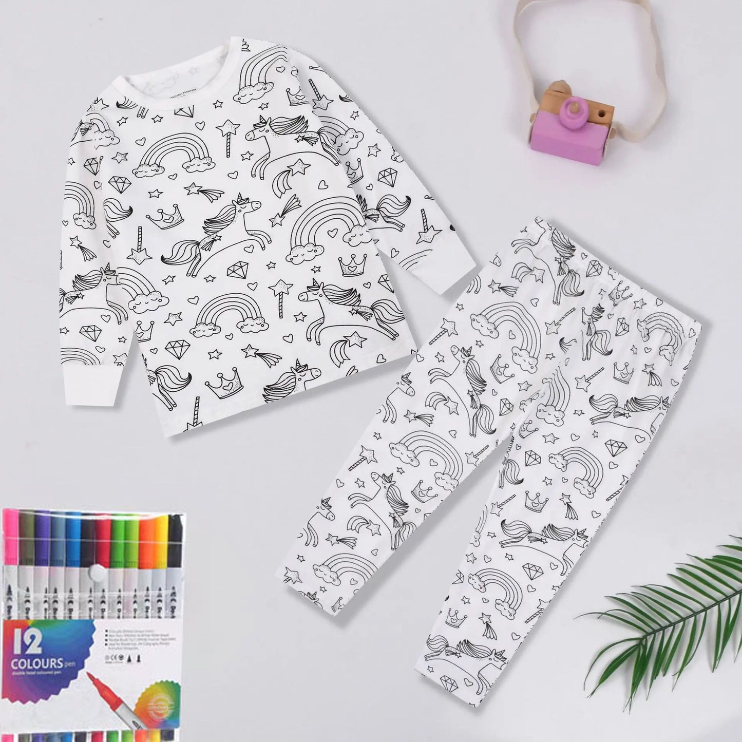 🖌️🎨Kids Coloring Pajamas Set