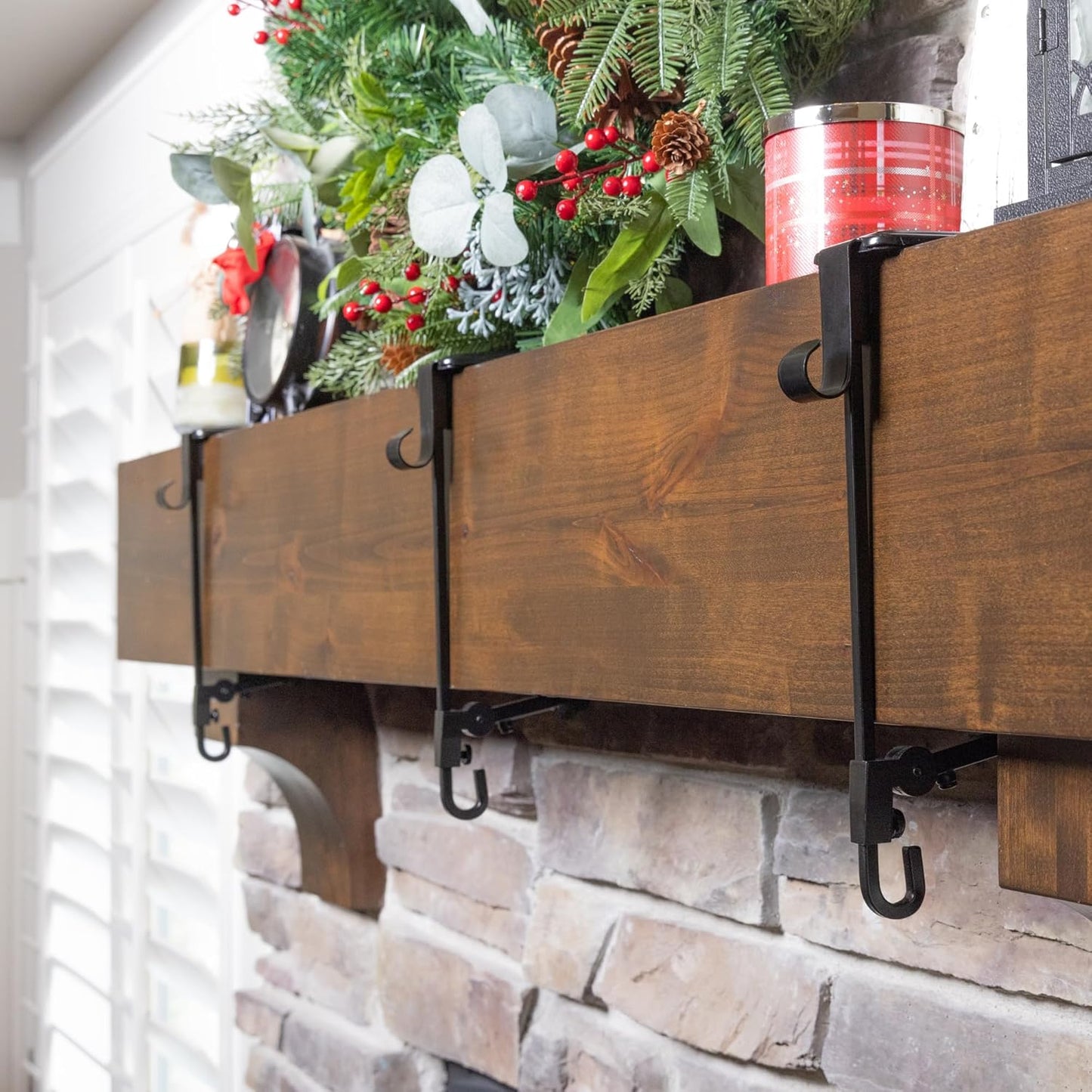 🎅Early Christmas SALE: 50% OFF✨ Fireplace Stocking and Garland Hanger