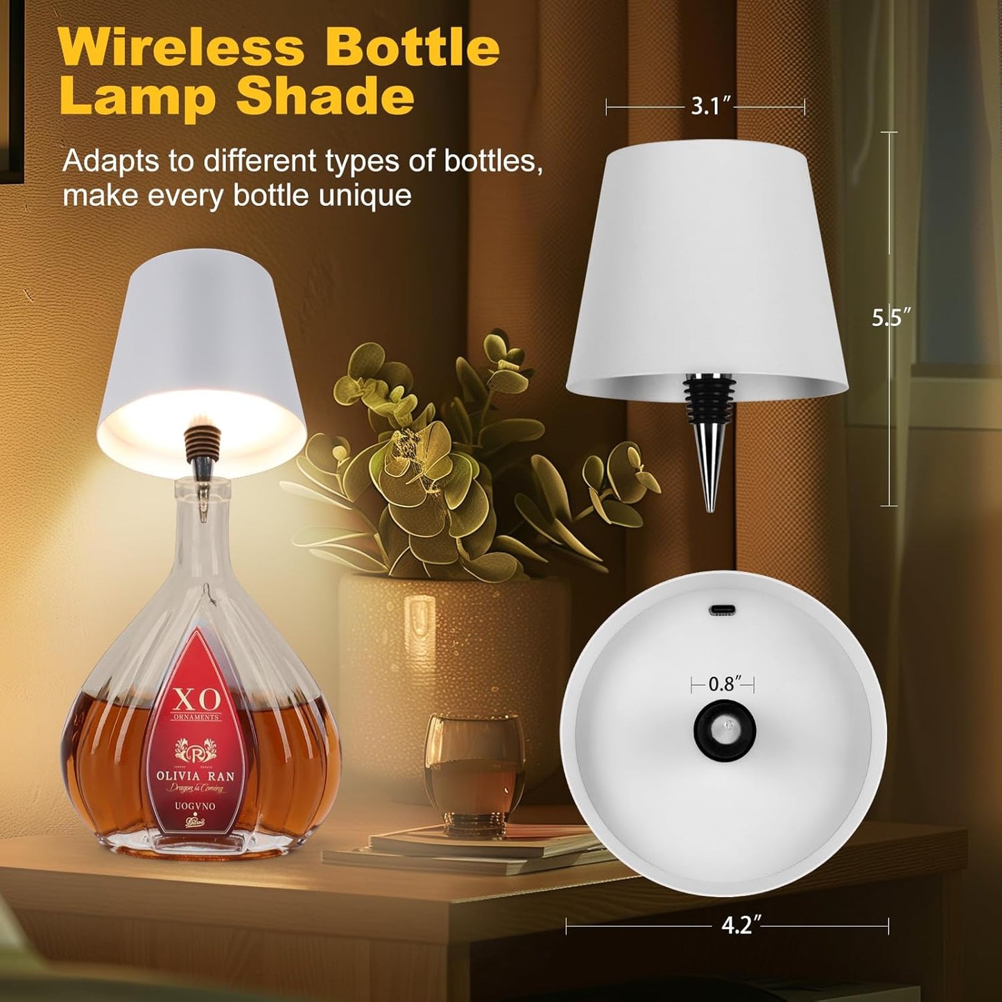 Last Day Promotion!🔥Wireless Bottle Lamp - RGB Mode/ 3 Color Mode