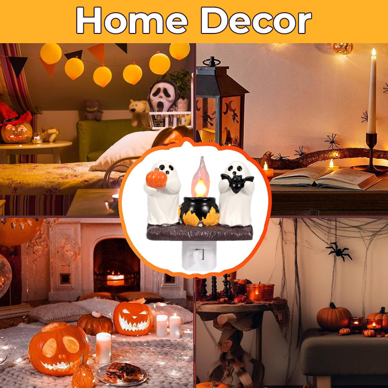 🎃Spooky and Cute Bonfire Ghost Night Light👻🔥