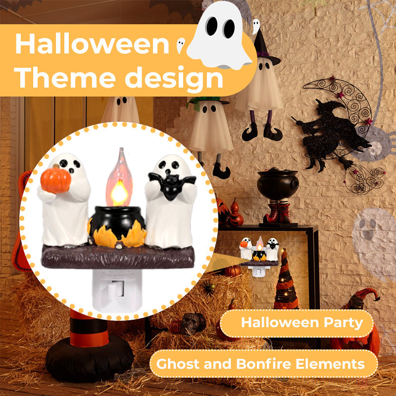 🎃Spooky and Cute Bonfire Ghost Night Light👻🔥