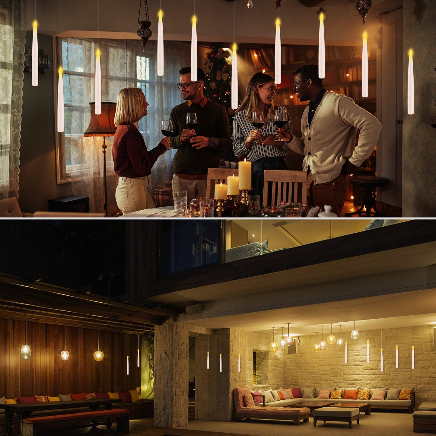 🧙Flameless Floating Candle Lights✨