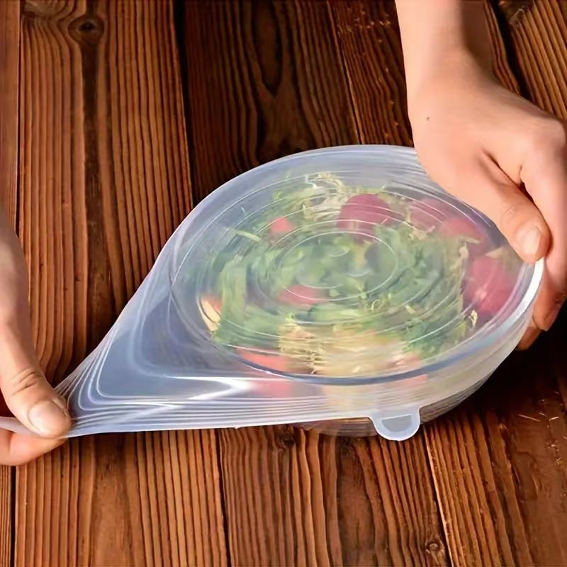 ♻️ 100% Reusable Eco-Friendly - Silicone Stretch Airtight Food Wrap Covers🔥
