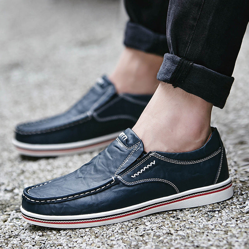 Men's Slip-On Genuine Leather Orthopedic Casual Shoes Work Shoes