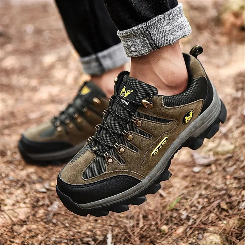 Men's Genuine Leather Comfy Arch Support  Hiking Orthopedic Shoes