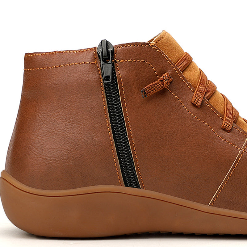 🔥Last Day Promotion 50% OFF - Women's Comfortable Handmade Leather Foot Support Boots