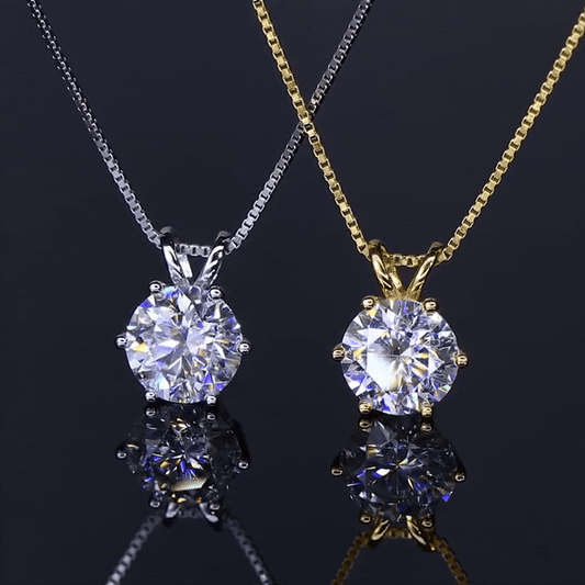 ❤️Special Offer❤️Luxury Solitaire 6-Prong Moissanite Necklace (🎁FREE Earrings Only Today)