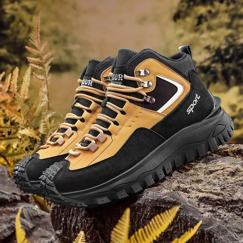 ⏰LAST DAY-70% OFF🛒)Men's Outdoor Hiking Boots - Waterproof, Non-Slip, Puncture-Proof And Smash-Proof;