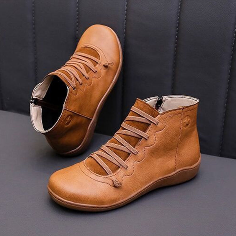 🔥Last Day Promotion 50% OFF - Women's Comfortable Handmade Leather Foot Support Boots