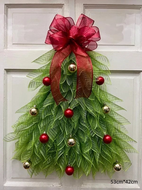 🔥Hot Sale 49% OFF -🎄Handmade Christmas Tree Wreath for Front Door