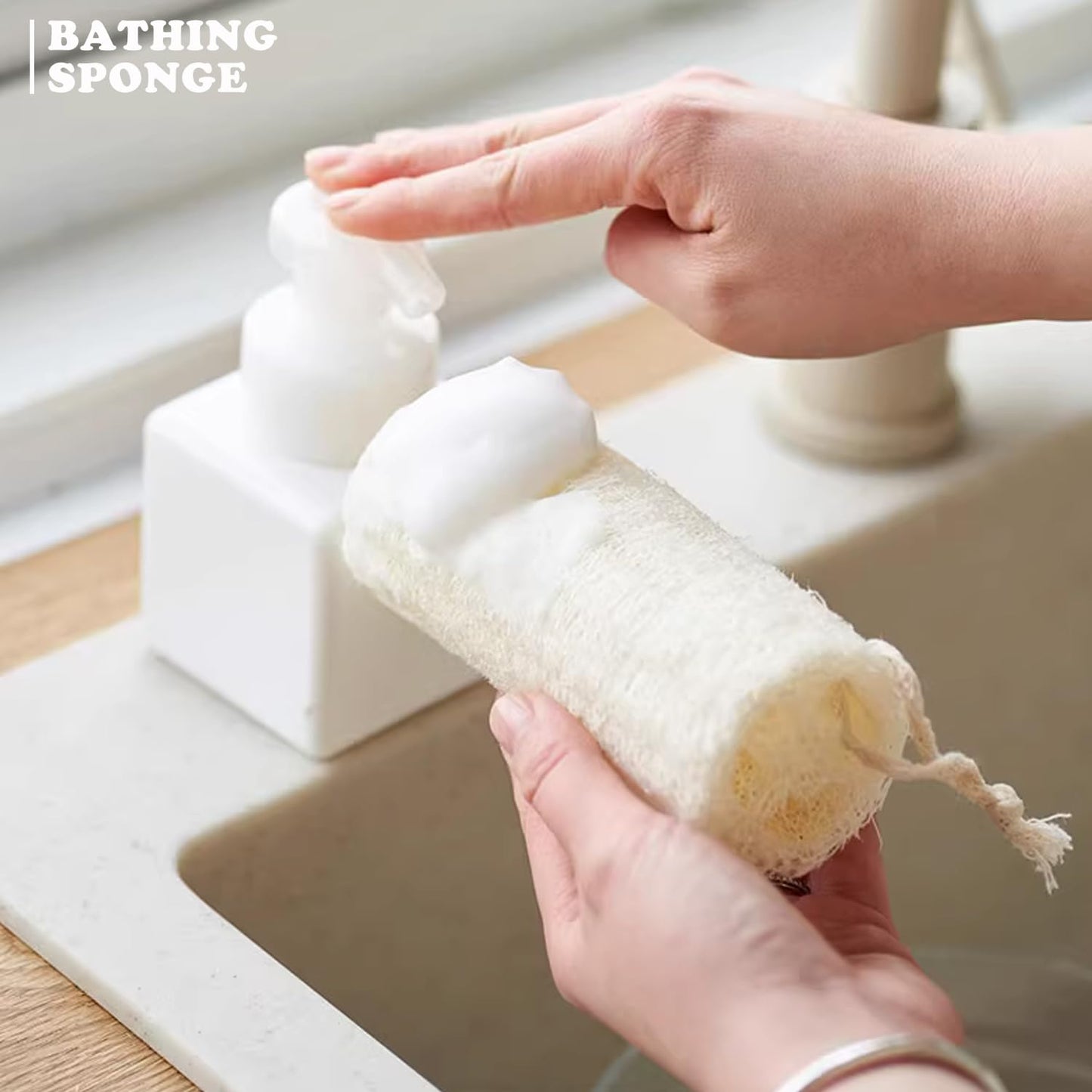 🌿Natural Loofah Sponge – Pure, Eco-Friendly & Multi-Purpose🌱