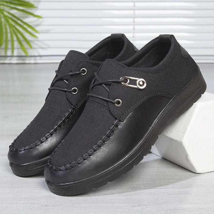 Men's Casual Canvas Shoes Waterproof Orthopedic Walking Shoes