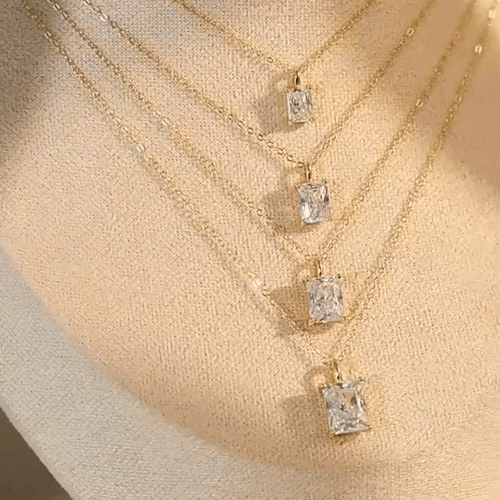Luxury Solitaire Ideal Cut Moissanite Necklace