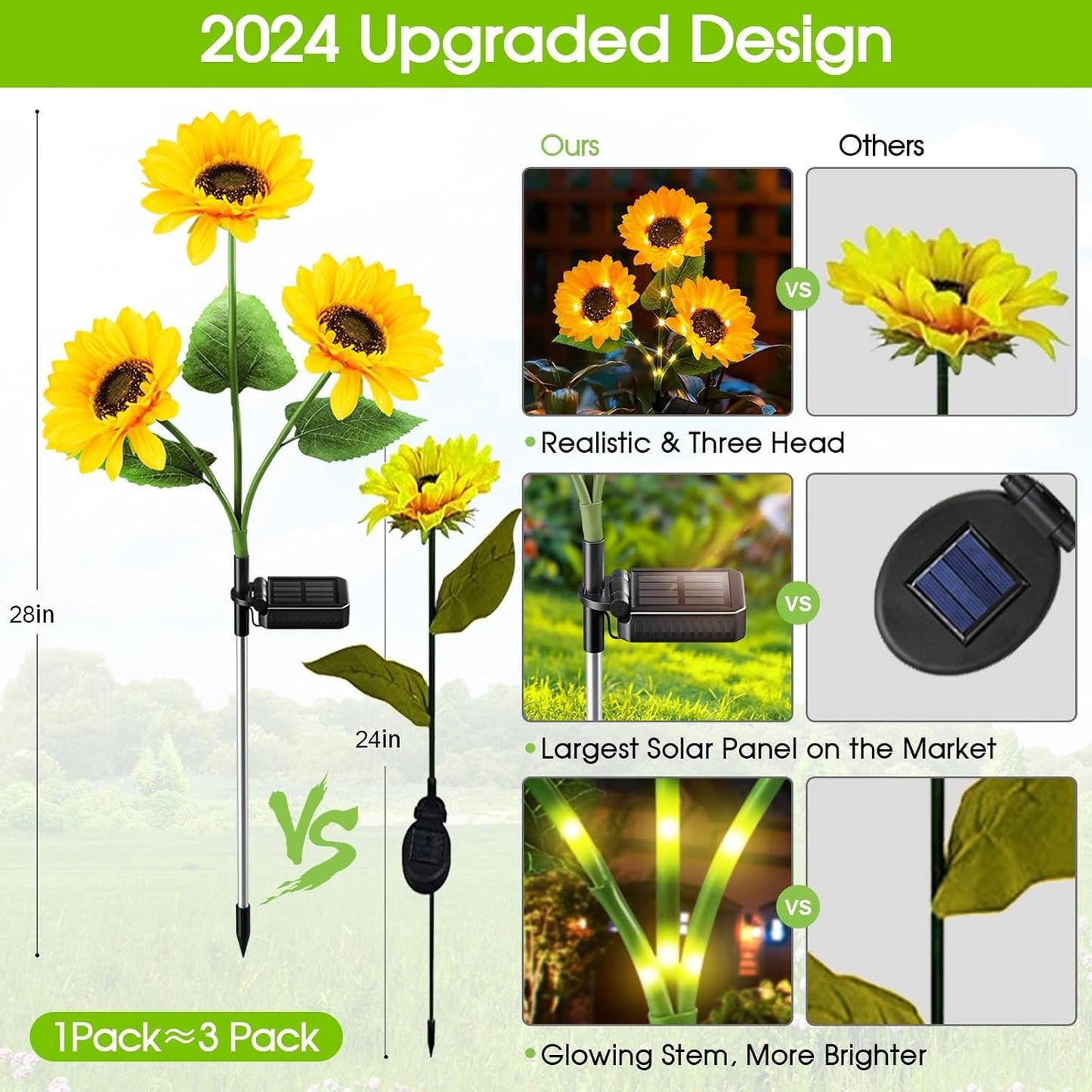 🔥Summer Sale-49% OFF🌻Solar Outdoor Sunflower Lights✨