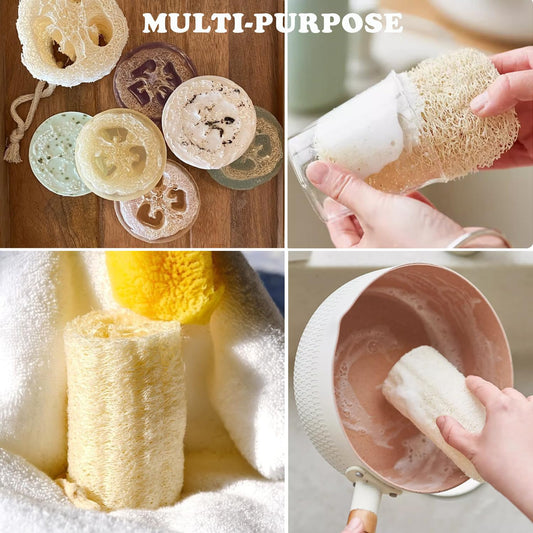 🌿Natural Loofah Sponge – Pure, Eco-Friendly & Multi-Purpose🌱